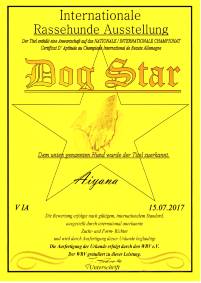 Aiyana 170715 Urkunde Dog Star